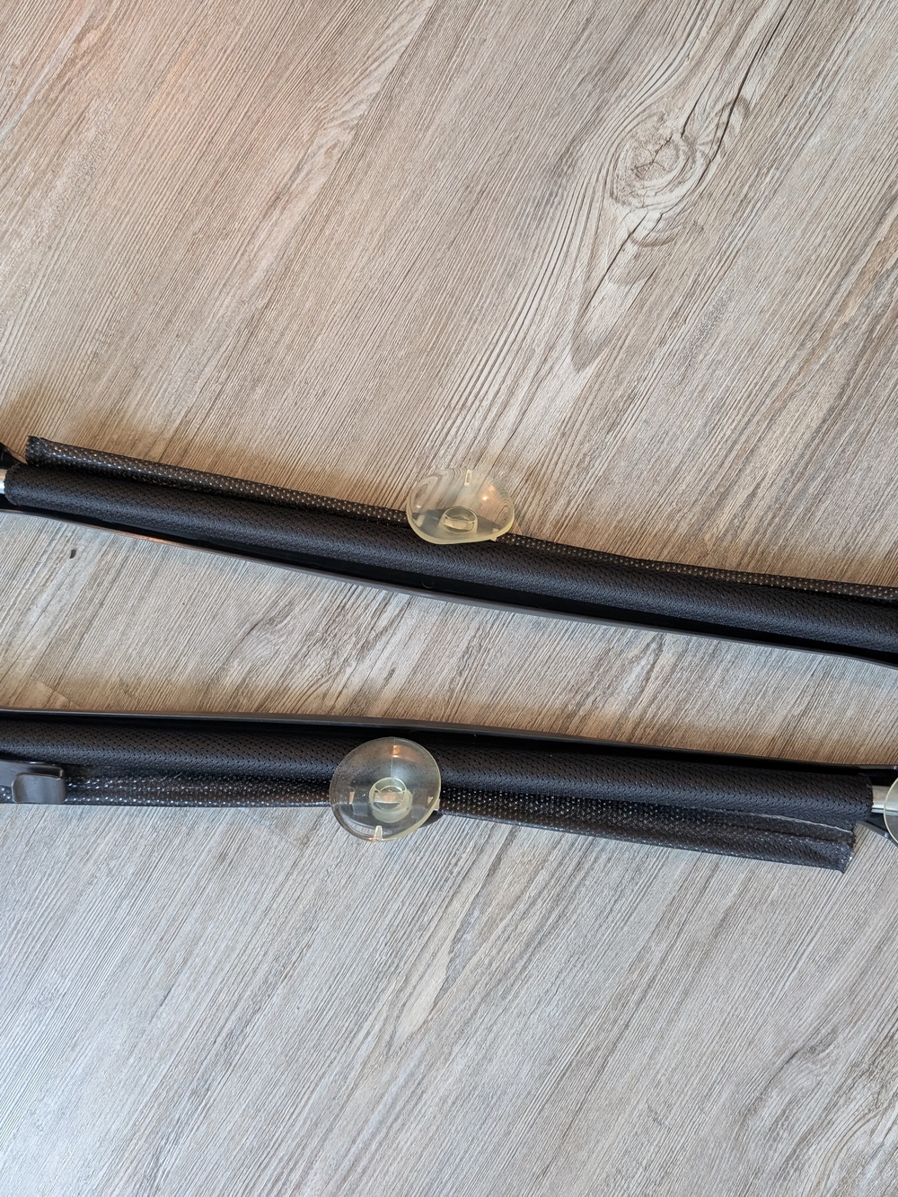 Source Unknown Black and Clear Suction Rods